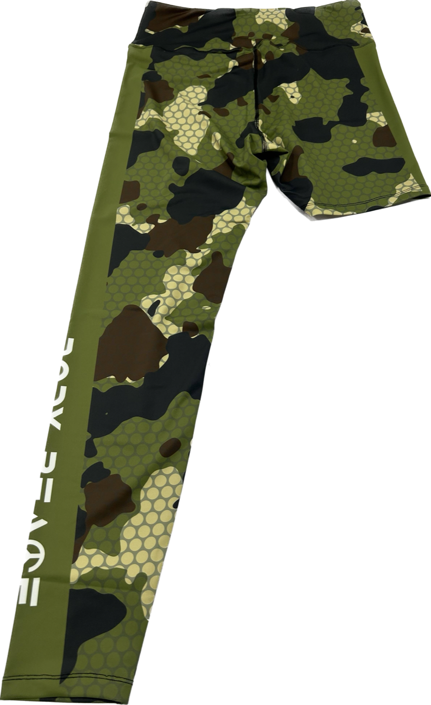 Green Camo One Legged Leggings